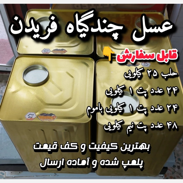 عسل چندگیاه تابستان فریدن 2۵ کیلو. دشتی و کوهی به قیمت عمده (خرید مستقیم از زنبوردار)