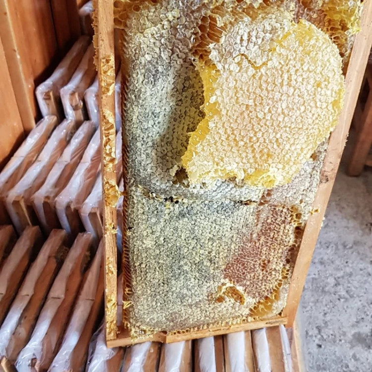 عسل قاب چوبی مومی گون کتیرا 2.700 کیلویی با چوب(خرید مستقیم از زنبوردار ) ارسال رایگان