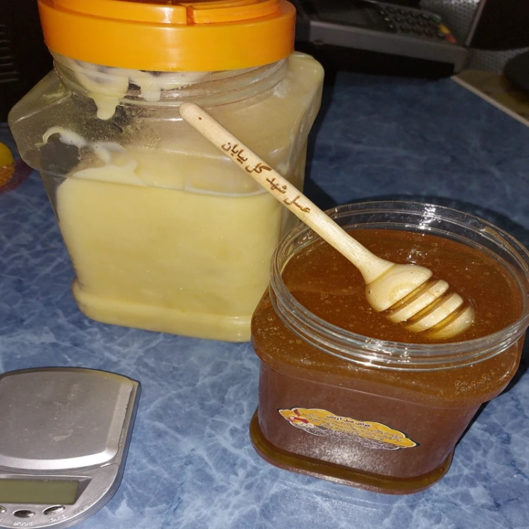 ژل رویال (غذای ملکه-ژل سلطتنی)10 گرم اصل ایرانی - غذای ملکه(خرید مستقیم از زنبوردار ) مخلوط با 100گرم عسل انگبین اصل