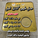 عسل طبیعی تک گل گشنیز اصل.دشتی. 12/5 کیلو (خرید مستقیم از زنبوردار)ارسال رایگان